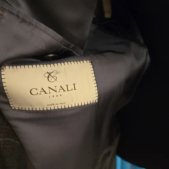 Canali Brown Plaid Men's Blazer - Picture 2 of 8